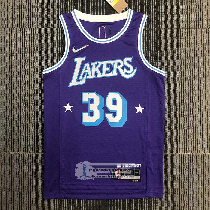 Camiseta Los Angeles Lakers Dwight Howard NO 39 Ciudad Edition 2021-22 Violeta